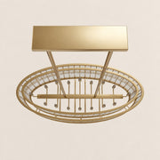 Waverique Clear Glass Rod Oval Chandelier 52