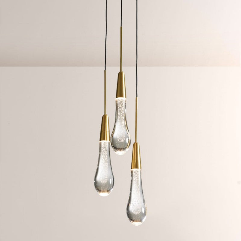Ryvara Waterdrop Glass Pendant Light