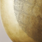 Zara Perforated Brass Orb Pendant