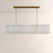 Zora Linear Slat Alabaster Chandelier 54