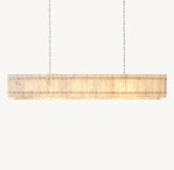 Zora Linear Slat Alabaster Chandelier 54