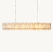 Zora Linear Slat Alabaster Chandelier 54