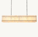 Zora Linear Slat Alabaster Chandelier 54