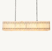 Zora Linear Slat Alabaster Chandelier 54