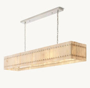 Zora Linear Slat Alabaster Chandelier 54