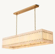 Zora Linear Slat Alabaster Chandelier 54