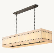 Zora Linear Slat Alabaster Chandelier 54