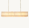 Zora Linear Slat Alabaster Chandelier 72"W