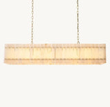 Zora Linear Slat Alabaster Chandelier 54