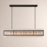 Zora Linear Slat Glass Chandelier 54