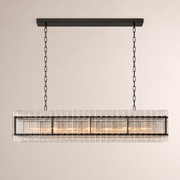 Zora Linear Slat Glass Chandelier 54