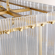 Zora Linear Slat Glass Chandelier 54