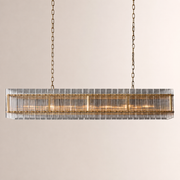 Zora Linear Slat Glass Chandelier 54