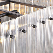 Zora Linear Slat Glass Chandelier 54