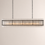 Zora Linear Slat Glass Chandelier 54