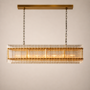 Zora Linear Slat Glass Chandelier 54