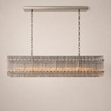 Zora Linear Slat Glass Chandelier 54