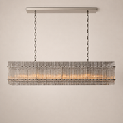 Zora Linear Slat Glass Chandelier 54
