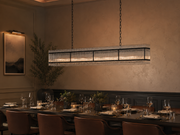 Zora Linear Slat Glass Chandelier 72