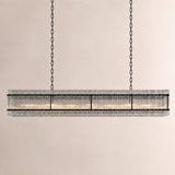 Zora Linear Slat Glass Chandelier 72