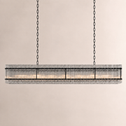 Zora Linear Slat Glass Chandelier 72