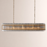 Zora Linear Slat Glass Chandelier 72