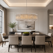 Zora Round Slat Glass Drum Chandelier 60”D