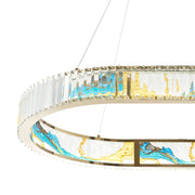 Marin Oval Colorful Crystal Chandelier Lighting 42“