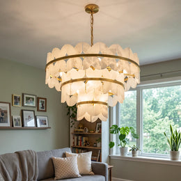 Alabaster Butterfly Round Chandelier — image 2