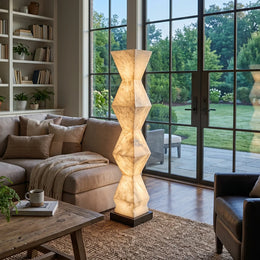 Alabaster Cairn Geometric Floor Lamp — image 2