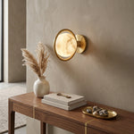 Alabaster Celestial Ring Globe Wall Lamp
