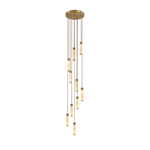 Alabaster Column Spiral Brass Chandelier