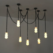 Alabaster Cylindrical Chain Chandelier