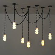 Alabaster Cylindrical Chain Chandelier