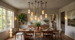 Alabaster Cylindrical Chain Chandelier