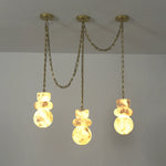 Alabaster Cylindrical Chain Chandelier