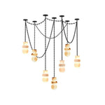 Alabaster Cylindrical Chain Chandelier