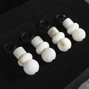 Alabaster Cylindrical Chain Chandelier