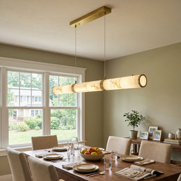 Alabaster Cylindrical Chandelier — image 2