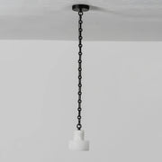 Alabaster Cylindrical Cluster Chain Chandelier