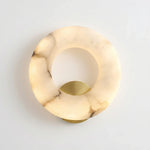Alabaster Donut Ring Wall Sconce