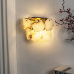 Alabaster Double Layer Round Wall Lamp
