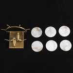 Alabaster Double Layer Round Wall Lamp