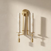 Alabaster Fontanelle Candlestick Wall Lamp