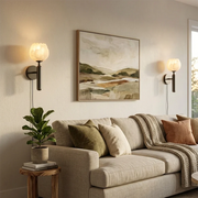 Alabaster Flower Plug-in Wall Lamp