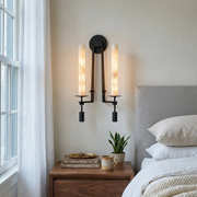 Alabaster Fontanelle Candlestick Wall Lamp