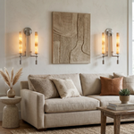 Alabaster Fontanelle Candlestick Wall Lamp