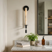 Alabaster Fontanelle Candlestick Wall Lamp