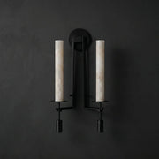 Alabaster Fontanelle Candlestick Wall Lamp