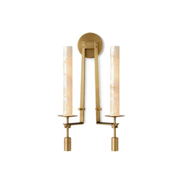 Alabaster Fontanelle Candlestick Wall Lamp